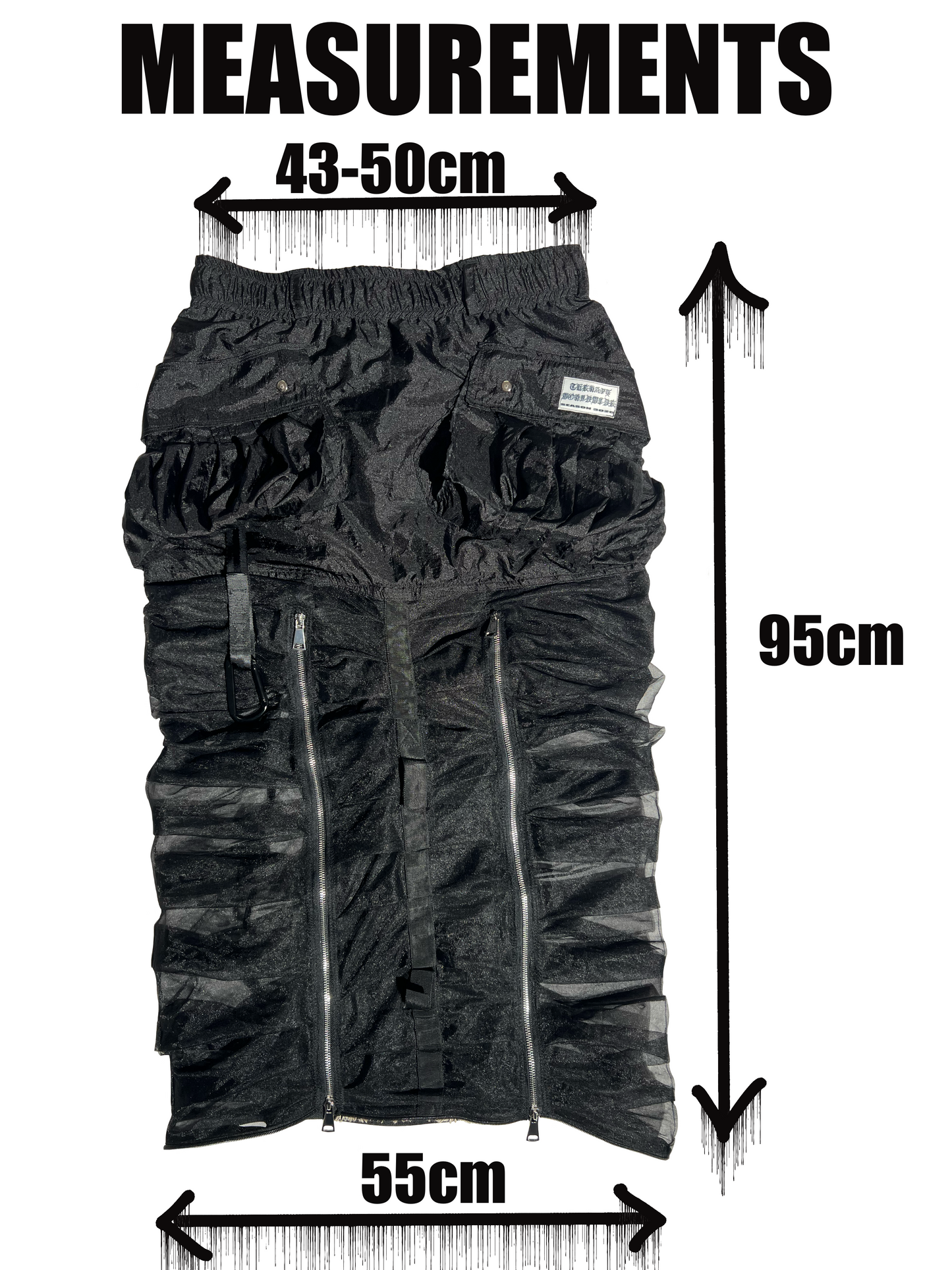 UNISEX RUCHED MAXI SKIRT