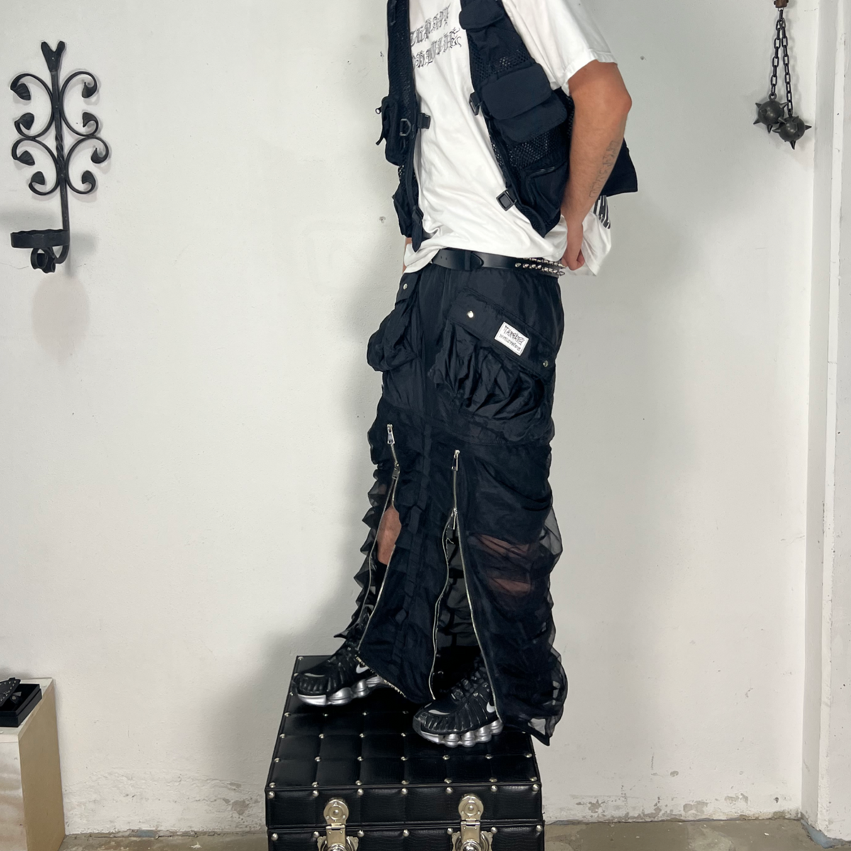 UNISEX RUCHED MAXI SKIRT