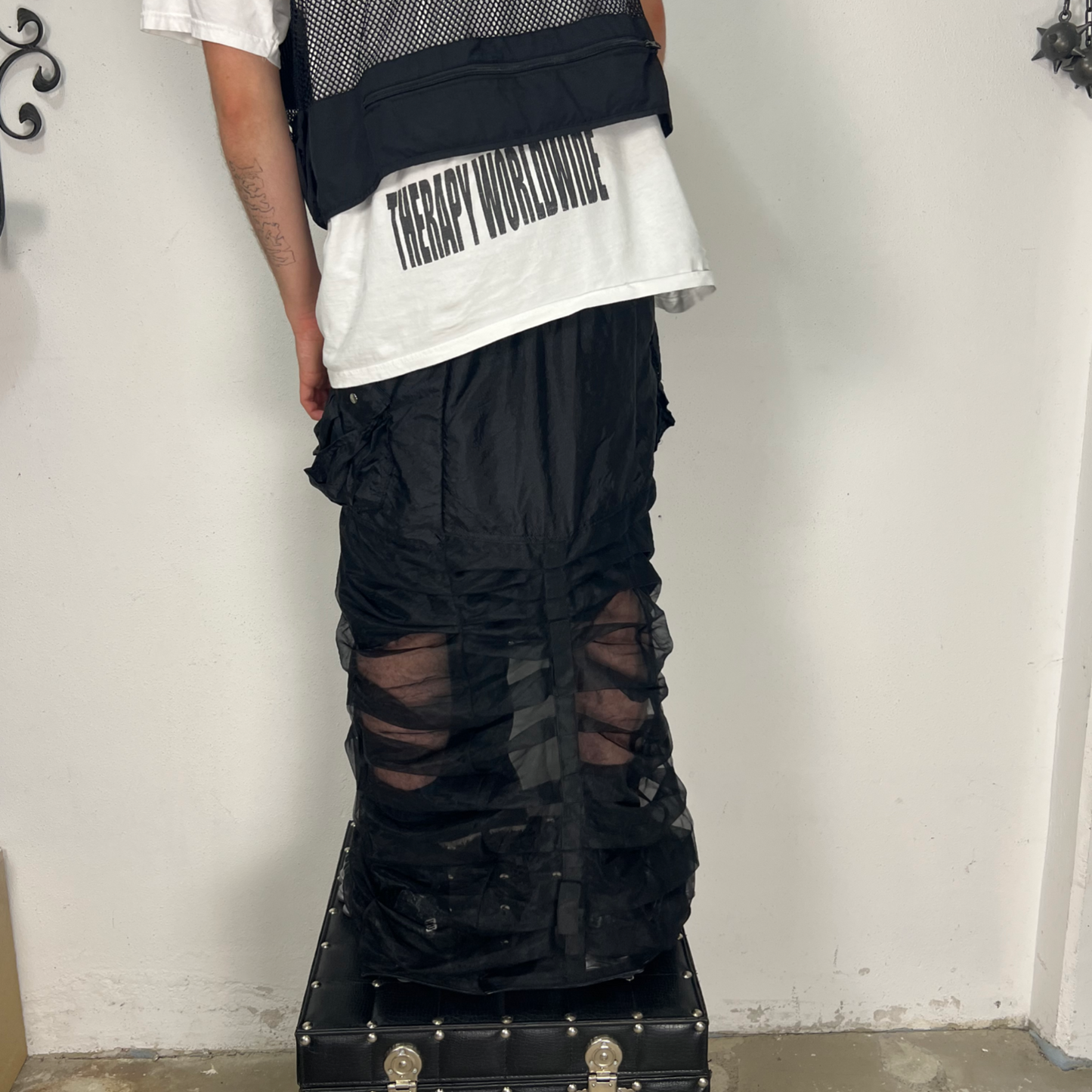 UNISEX RUCHED MAXI SKIRT